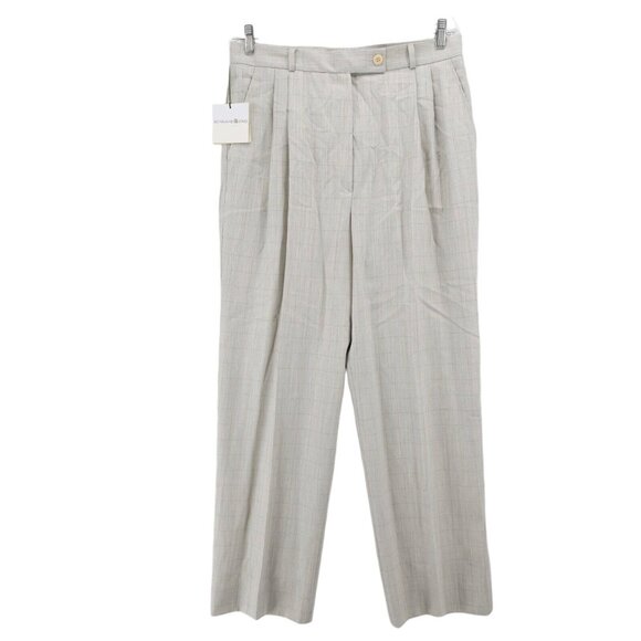 NWT Bernard Zins For Saks Vintage Pants 100% Fine Wool Tasmania Pleated Size 16 - Picture 1 of 11